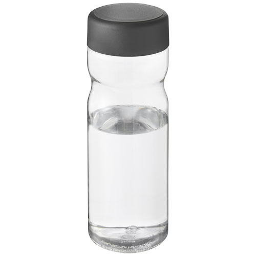 Bouteille à personnaliser 650 ml couvercle H2O Active® Base Tritan™ Translucide et Gris